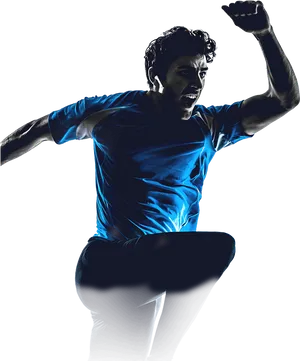 Dynamic Running Man Action Pose PNG Image