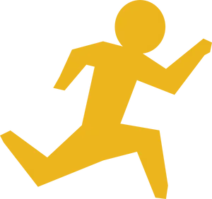 Dynamic Running Man Icon PNG Image