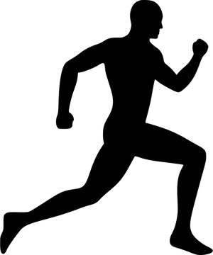 Dynamic Running Man Silhouette.png PNG Image