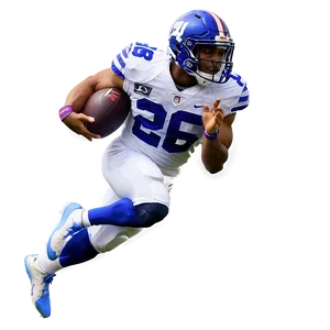 Dynamic Saquon Barkley Running Png Ovw26 PNG Image