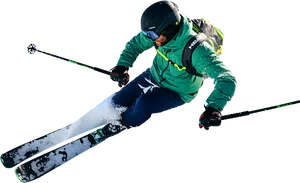 Dynamic Skier Action Shot.png PNG