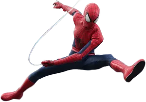 Dynamic Spider Man Action Pose PNG Image