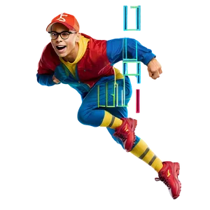 Dynamic Superhero Pose PNG Image