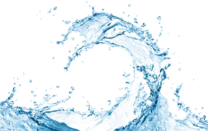 Dynamic Water Splash Wave PNG Image