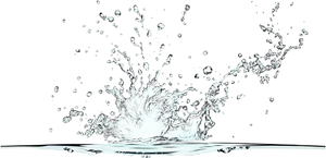 Dynamic Water Splashon Black Background.jpg PNG Image