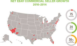 E Bay Commercial Seller Growth20102014 Map PNG Image