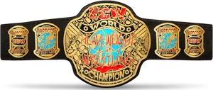 E C W World Heavyweight Championship Belt PNG Image