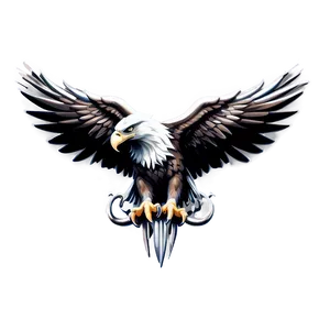 Eagle Wings Tattoo Style Png Oiu PNG Image