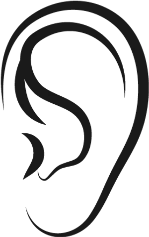 Ear Outline Graphic PNG Image