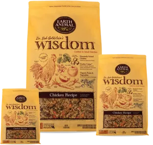 Earth Animal Wisdom Pet Food Packaging PNG Image