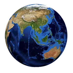 Earth From Space Asia Australia View PNG Image