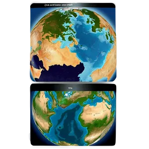 Earth's Oceans And Continents Png Apn PNG Image