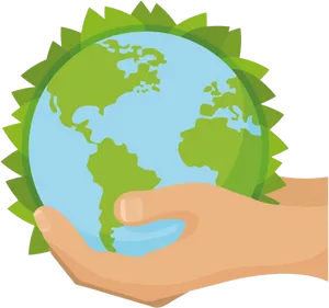 Earthin Hand Environmental Care PNG Image