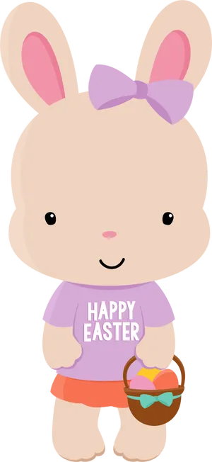 Easter Bunny Cartoon Celebration PNG Image