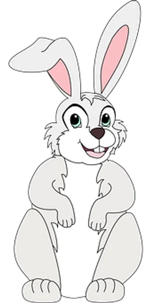 Easter Bunny Cartoon Character PNG Image