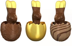 Easter Bunny Chocolate Eggs PNG Image