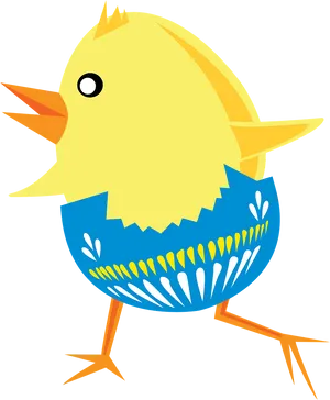 Easter Chick Cartoon PNG Image