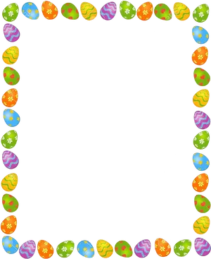 Easter Egg Border Clipart PNG Image