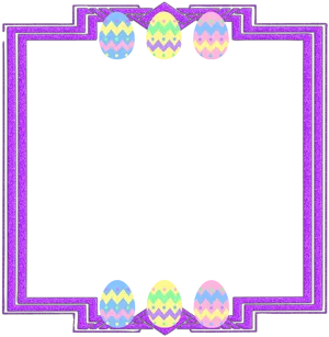 Easter Egg Frame Design PNG Image