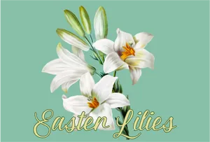 Easter Lilies Floral Graphic PNG Image