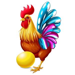 Easter Rooster Clipart Png Sov47 PNG Image