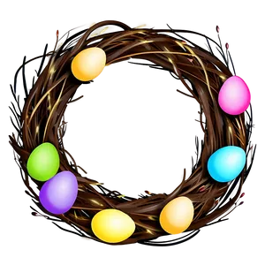 Easter Wreath Clipart Png 06262024 PNG Image