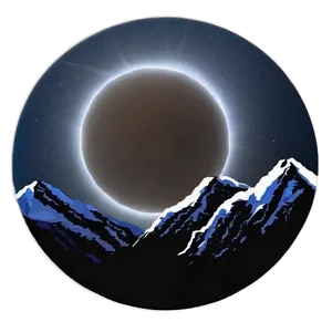 Eclipse Over Mountains Png Kfy PNG Image