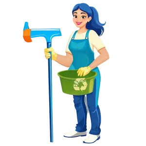 Eco-friendly Cleaning Lady Png Ghc69 PNG Image