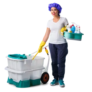 Eco-friendly Cleaning Lady Png Sjp PNG Image