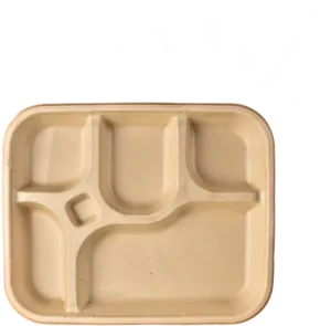 Eco Friendly Compartment Plate PNG Image