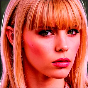 Edgy Blonde Bangs Style Png Skf PNG Image