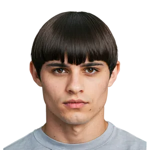 Edgy Bowl Cut For Men Png Rvt PNG Image