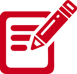 Edit Document Icon Red PNG Image