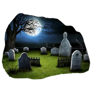 Eerie Graveyard Scene Png Daf PNG Image