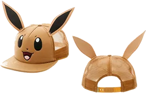 Eevee Pokemon Character Hat PNG Image