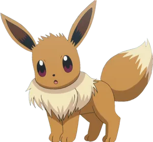 Eevee Pokemon Character Illustration PNG Image