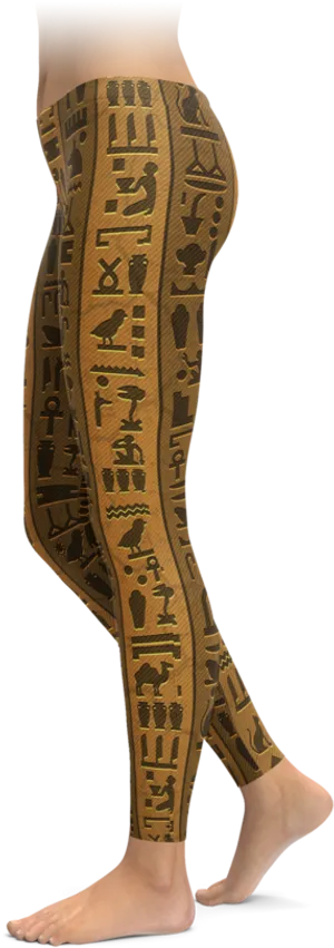 Egyptian Hieroglyphics Leggings PNG Image