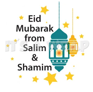 Eid Mubarak Greeting Card Salim Shamim PNG Image