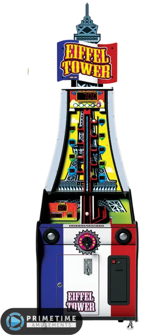 Eiffel Tower Arcade Game Machine PNG Image