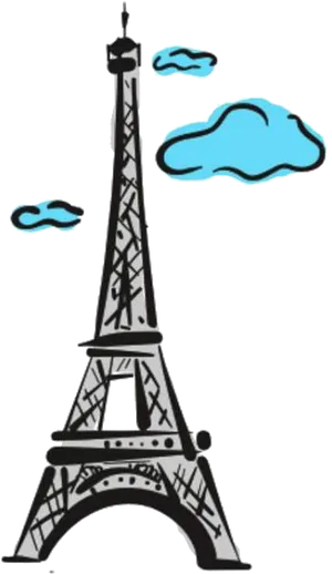 Eiffel Tower Cartoon Sketch.png PNG Image