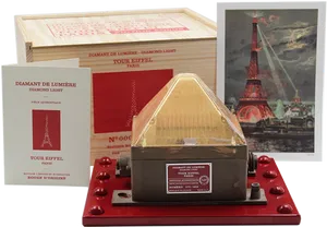 Eiffel Tower Diamond Light Souvenir PNG