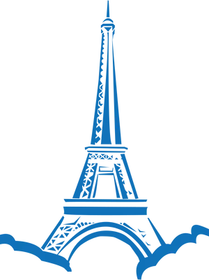 Eiffel Tower Graphic Outline PNG Image