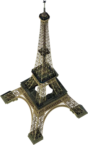 Eiffel Tower Isolatedon Blue Background PNG Image