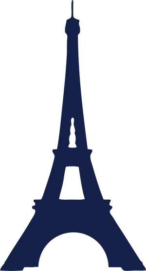 Eiffel Tower Silhouette PNG Image