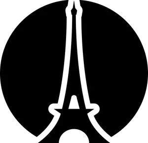 Eiffel Tower Silhouette Outline PNG Image