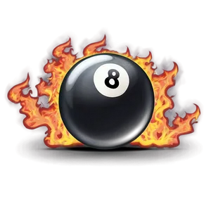 Eight Ball With Flames Png 53 PNG Image