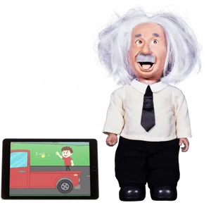 Einstein Dolland Tablet Display PNG Image