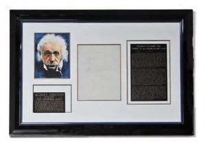 Einstein Framed Memorabilia PNG Image