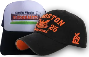 El Corralitoand Boston Baseball Caps PNG Image