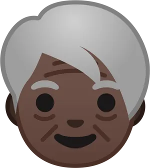 Elderly Emoji Smiling PNG Image